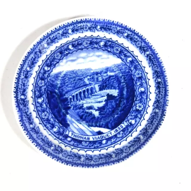 1927 Baltimore & Ohio B&O Centennial Blue Saucer Plate Scammell's Lamberton