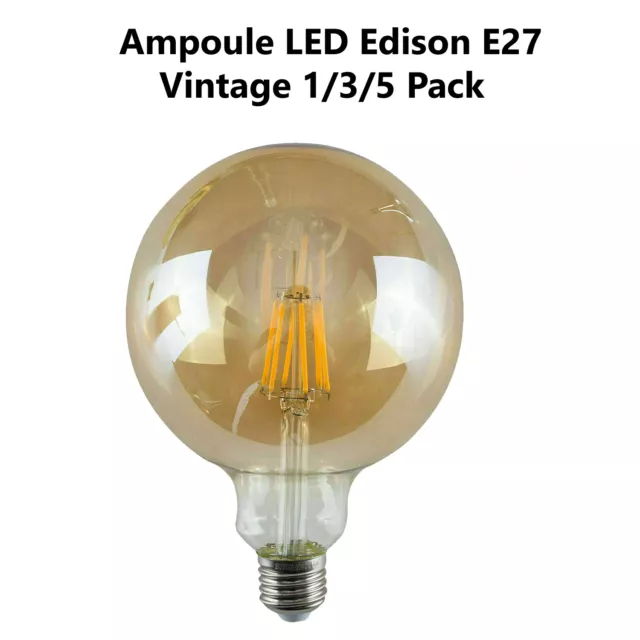 E27 G125 LED Edison 8W Ampoule R?tro Dimmable Vintage Filament