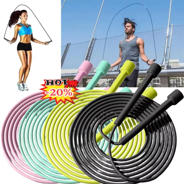 Lightweight Jump Rope for Exercise - Speed Skipping with Plastic Handles E3Y1