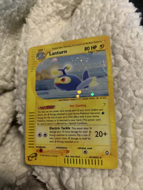 2003 Lanturn H15/H32 Holo Rare - Pokemon Aquapolis - Vintage WOTC