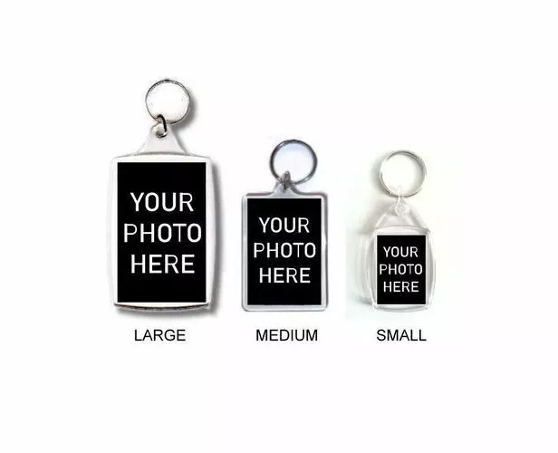 Custom Keyring Keychain Personalised Photo Promotional Business Logo Gift