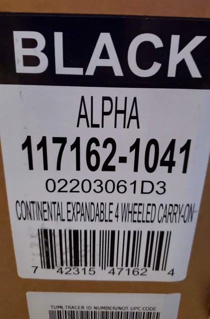 Tumi Alpha 3 Continental Expandable 4 Wheeled Carry-On Black 117162-1041 - $975 7