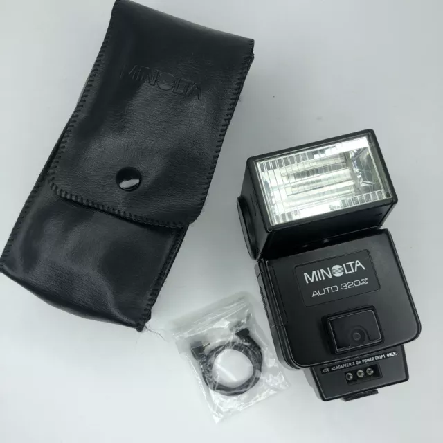 Minolta Auto 320x Shoe Mount Electroflash For Konica Minolta Film Camera W/Case