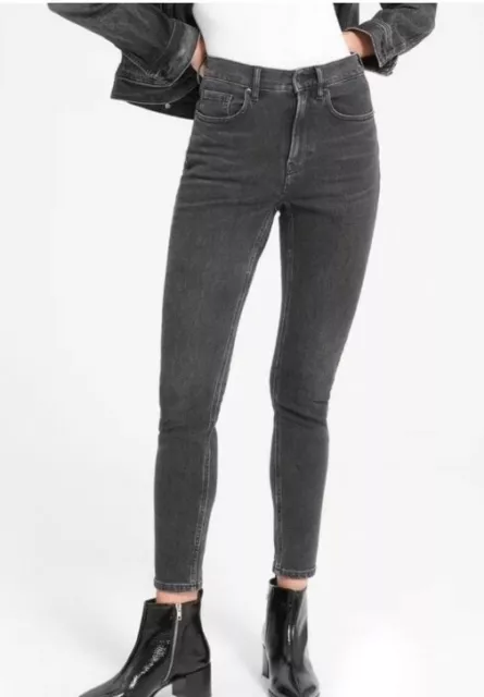Everlane Jeans Grey wash Pants High Waisted Stretch ankle jeans size 28 Skinny