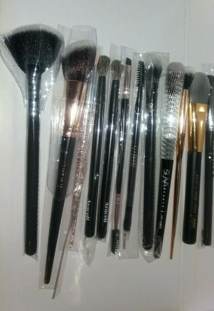 Lote de 12 Cepillos de Maquillaje Suva Farah Araceli Moda Pro Mil Millones de Dólares Laruce