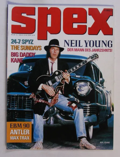 Spex Februar 1990 GER Magazine Neil Young Sundays EBM 90 Antleer Wax Trax
