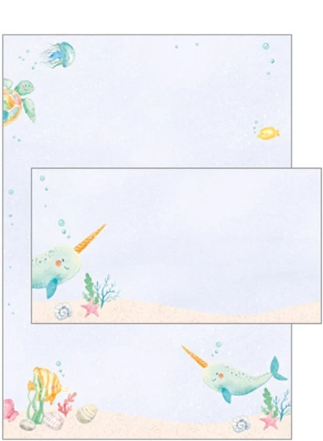 Weihnachtsbriefpapier DIN A4 – Motiv „Leuchtender Tannenbaum“, 20 Blatt, 90 G/qm, Inkl. Kuverts & Gratis-E-Book