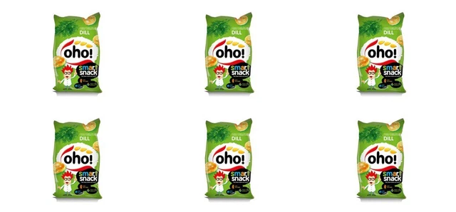 6 x oho! Chips con aneto, 2,1 once. (60 g.)