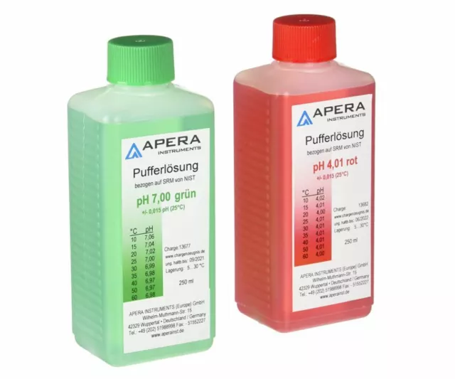 APERA Instruments pH Lot de résolutions de calibrage 4.01/7.00 par lot de 250 ml