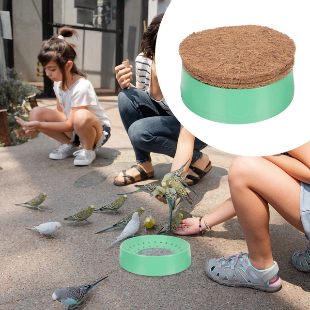 3 juegos de estera de anidación de aves nido de pinzón nido de pájaros incubación casa paja madera