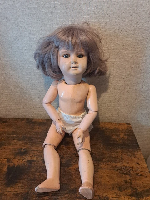 ANCIENNE POUPEE EN COMPOSITE des années 1940-1950 T:40 cm FRANCE EUR 20