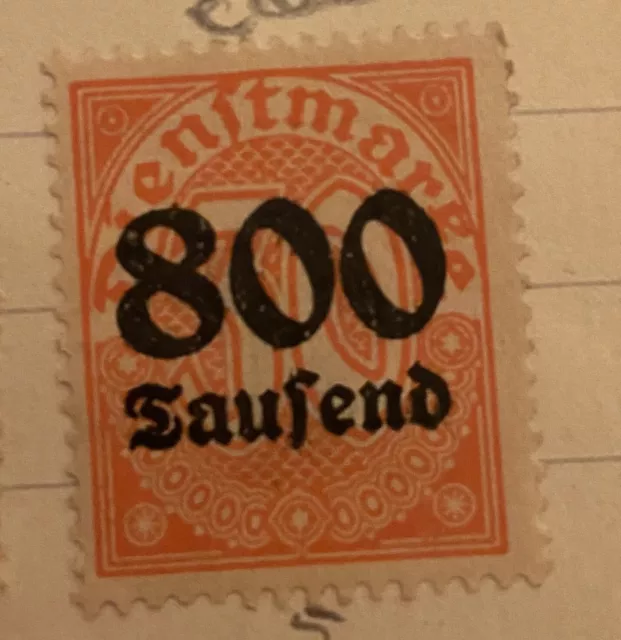 timbre allemand deutsches reich 1923