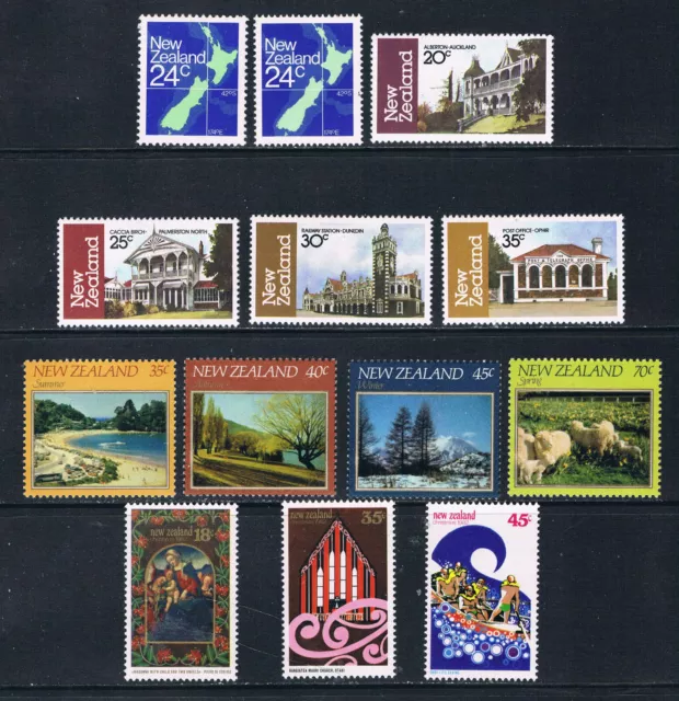 New Zealand 1982 four commemorative sets **/MNH SG 1261-9, 74-6