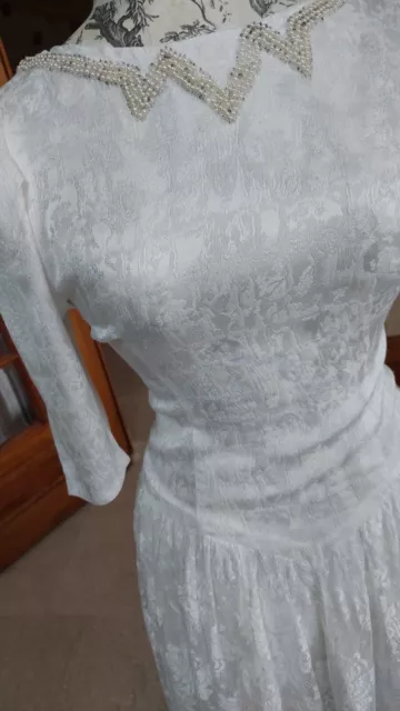 ancienne robe De Mariée rétro en dentelle petite taille 3