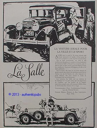 1927 French Ad Car City Car Sport Polo Car