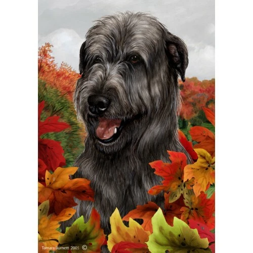 Fall Garden Flag (TB) - Black Irish Wolfhound 131641