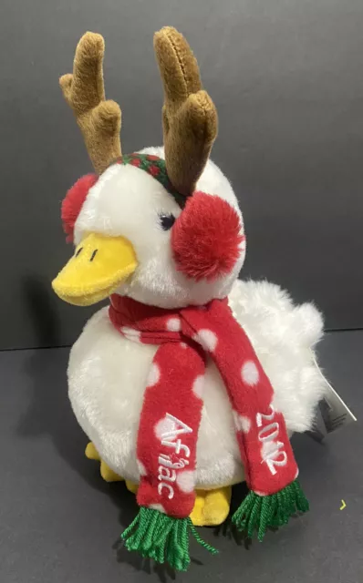 AFLAC CHRISTMAS DUCK  MACYS PLUSH STUFFED ANIMAL TOY DOLL Antlers 2012 Works 2