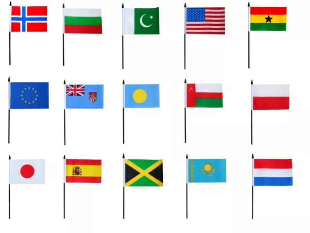 Table Desk Top Flag All Countries World Europe Hand *FAST & FREE UK DELIVERY*
