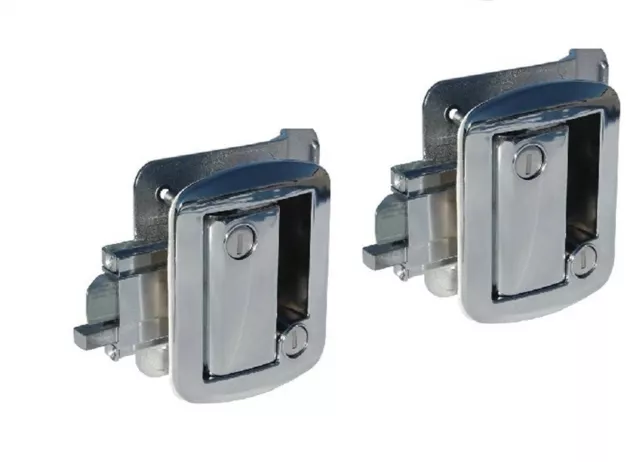 2 Pack RV/Camper/Trailer Global Exterior Entry Door Lock CHROME