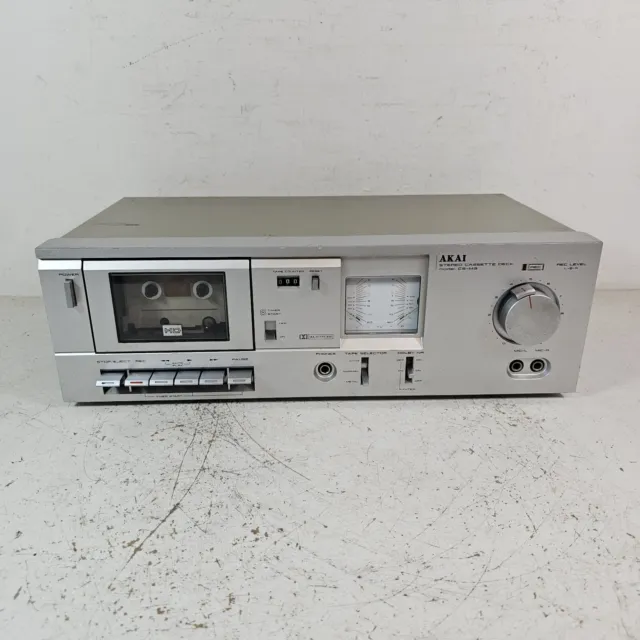 Akai CS-M3 Cassette Deck Tape Player Hi-Fi With VU Meters, Tested And Working