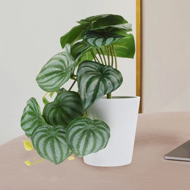 Pianta di rosa artificiale con vaso per decorazione casa, ufficio