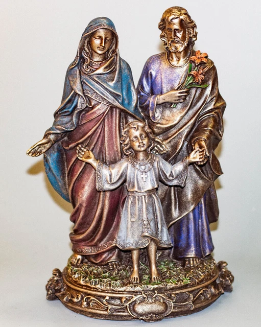HOLY FAMILY STATUE Religious Jesus Mary Joseph Sculpture Christian