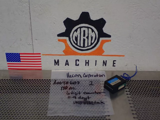 HECON A0040607 2 110VAC 6-Digit Counter New Old Stock