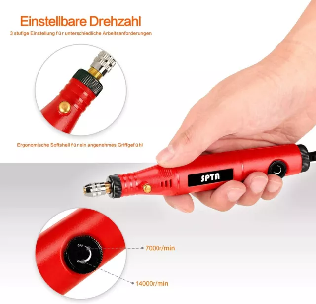 Mini Drill Trapano Fresa Elettrica Utensili Rotante Multiuso Velocità Regolabile 3