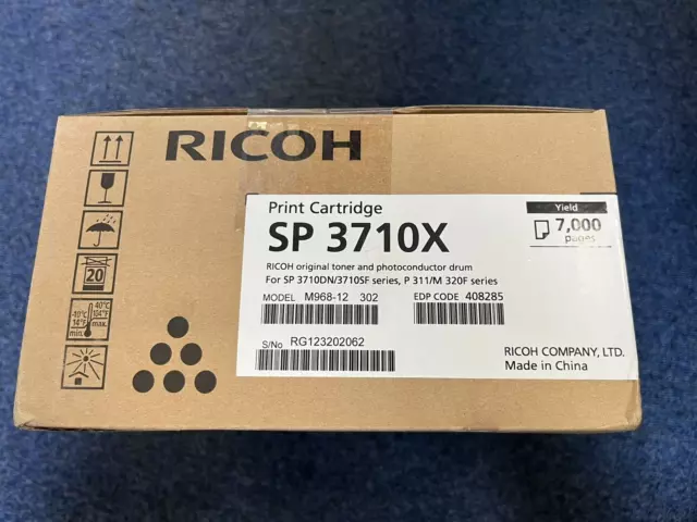 Ricoh SP 3710X black toner (408285) Original/New/Sealed