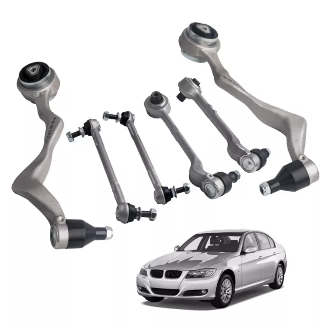 Front Suspension Wishbone Control Arms & Drop Link Kit for BMW E90 E91 E92 E93