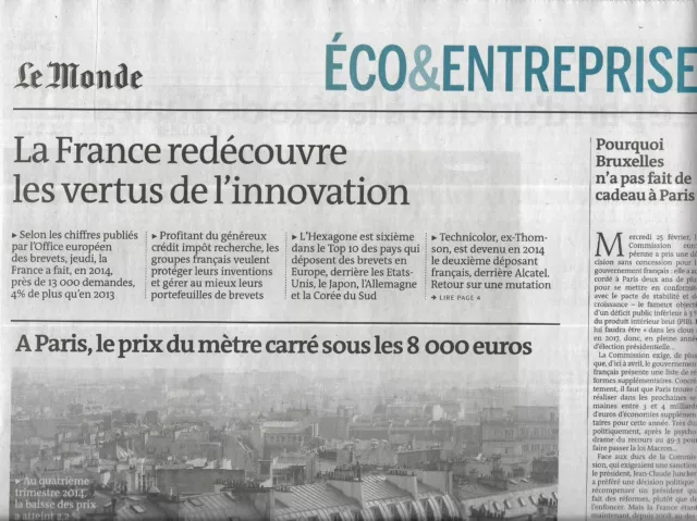 LE MONDE n°21808 27/02/2015  Procès Bettencourt/ Innovation française/ Hezbollah 2