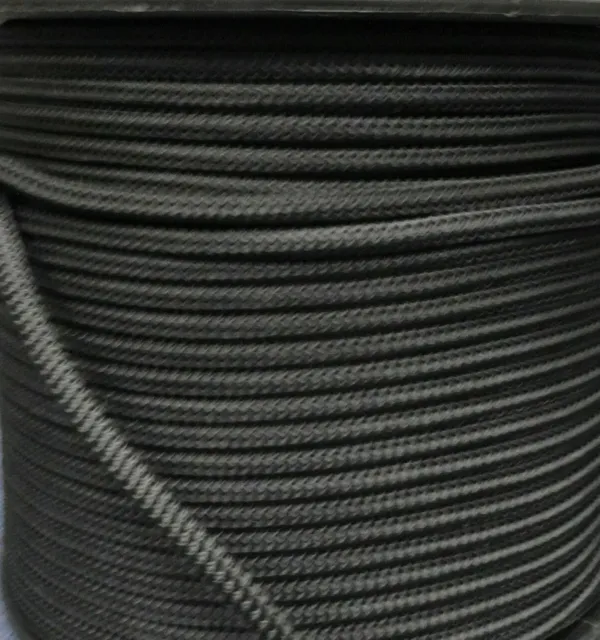 12MM X 100Mtr DOUBLE BRAID POLYESTER YACHT ROPE - SOLID BLACK