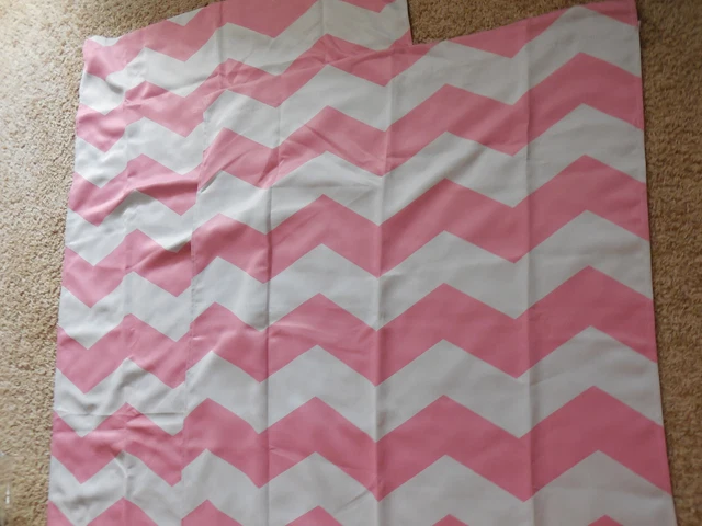 Lala + Bash Fifi Chevron Stripe Blackout Curtain 2 Panels, 39 X 84, Pretty Pink