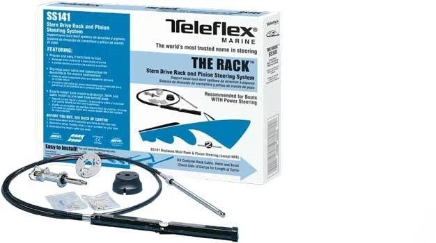 10ft Teleflex SS14110 Boat Rack Steering Cable/Helm Kit