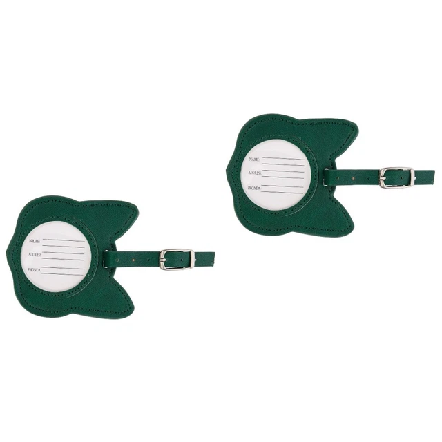 2 Pieces Pu Luggage Tag Travel Carry on Bag for Women Funny Tags