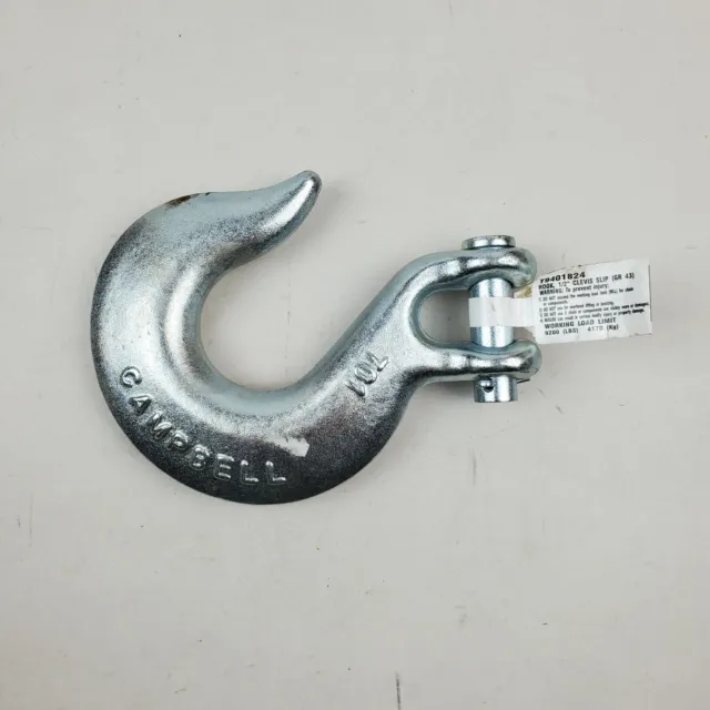 New Campbell Hook 1/2" Clevis Slip 9200 Lbs GR 43 T9401824