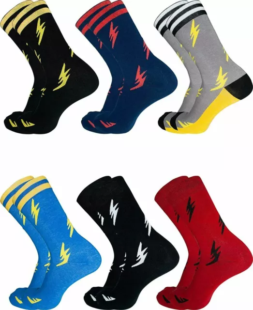 Sixdaysoxs Dress Colorful Fancy Novelty Funny Casual Combed Crew Socks 6 Pairs 2