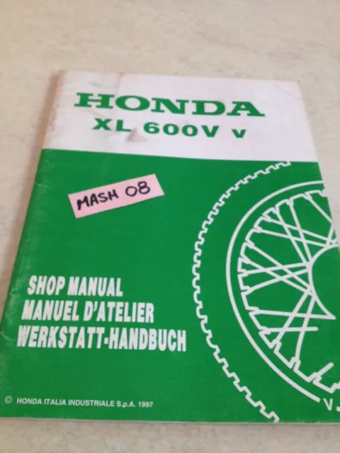 supplément manuel atelier Honda XL600V ( V ) XLV 600 Shop manual éd. 97