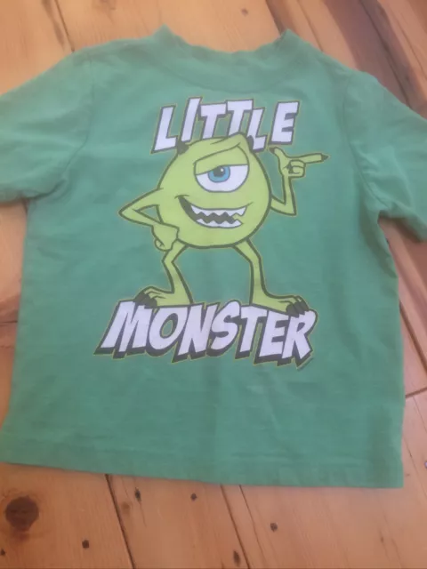 T-Shirt Old Navy Collectibilitees 2T Little Monster Disney Green Graphic Tee