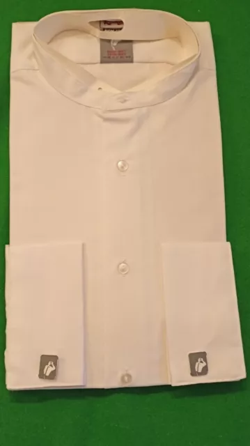 Camicia da uomo formale vintage anni '60 Rochester con 2 collari Van Heusen staccabili