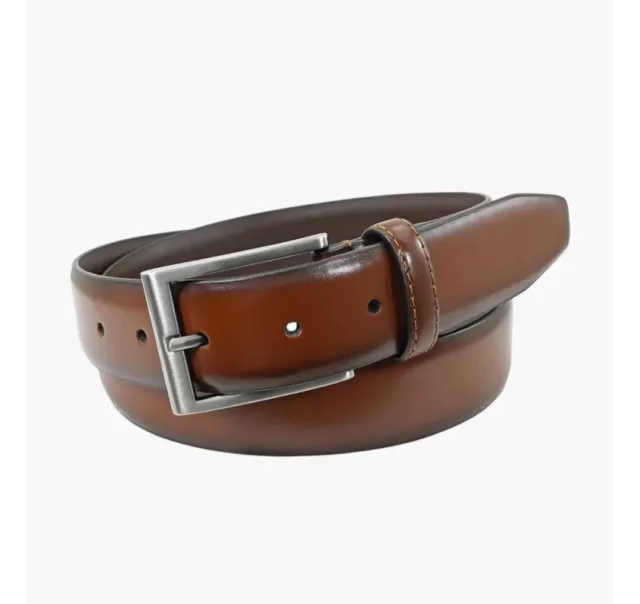 Florsheim Carmine Belt Mens Genuine Leather Size 44 Cognac Brown Dress Belt