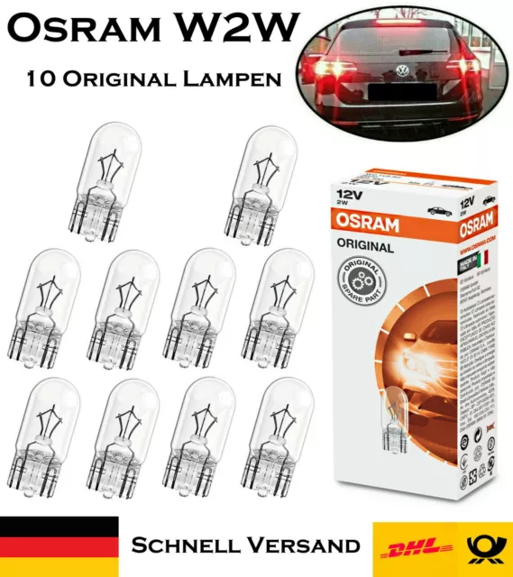10 Stück Osram Lampen 12V 5W W2.1 x 9.5d Glassockel W5W Standlicht