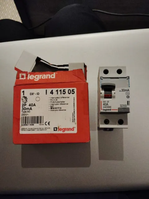 Interrupteur différentiel DX3 - ID LEGRAND 411505 2P  40A 30mA Type AC 230V NEUF