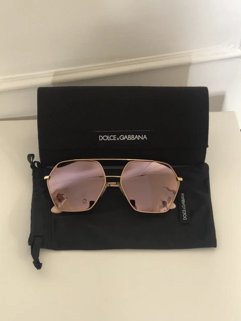 DOLCE GABBANA DG2157 Rose Gold Sunglasses 100.00 PicClick UK