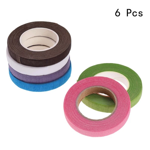6 rollos cintas florales de 30 yardas cintas florales tallo floral cintas de embalaje Bou