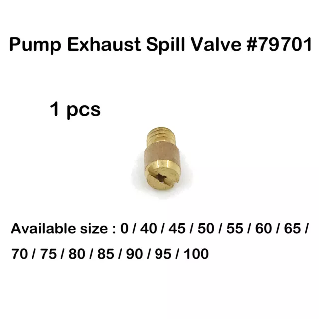 Pump Exhaust Spill Valve #79701 for Weber DCOE IDA IDF ICH Carb Size "0" 40-100