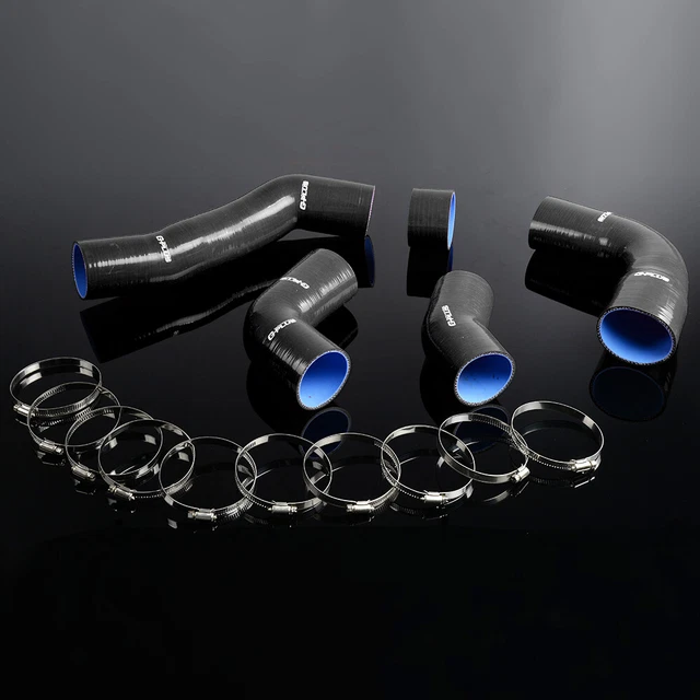Intercooler Turbo Silicone Hose Kit Fit For Toyota Supra JZA80 2JZ 93-2002 Black Intercooler Turbo Silicone Hose Kit Fit For Toyota Supra JZA80 2JZ 93-2002 Black