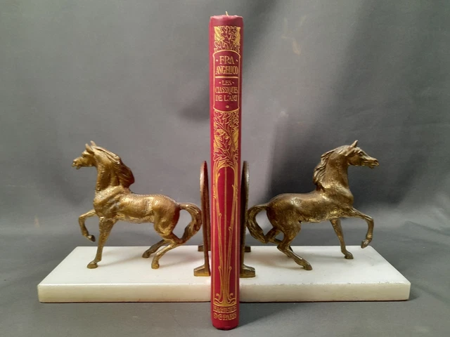 Melody Jane Dollhouse Horse Bookends – Antique Brass Miniature Study Accessory For 1:12 Scale - View #4