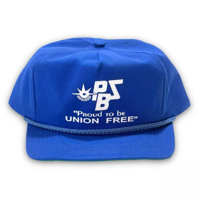 Vintage USA MADE PBS Coal Union Free Snapback Hat 90s Friedens PA Trucker Cap