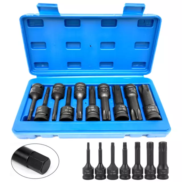 Neu Torx Steckschlüssel Satz 1/2 Zoll T20-T70 Kraftnüsse Schlagnüsse Nuss Sets